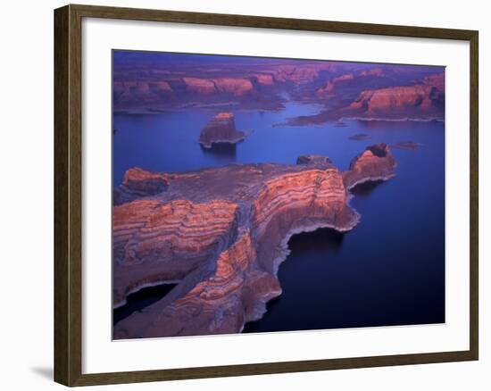 Aerial of Lake Powell, Glen Canyon NRA, Utah, USA-Art Wolfe-Framed Photographic Print