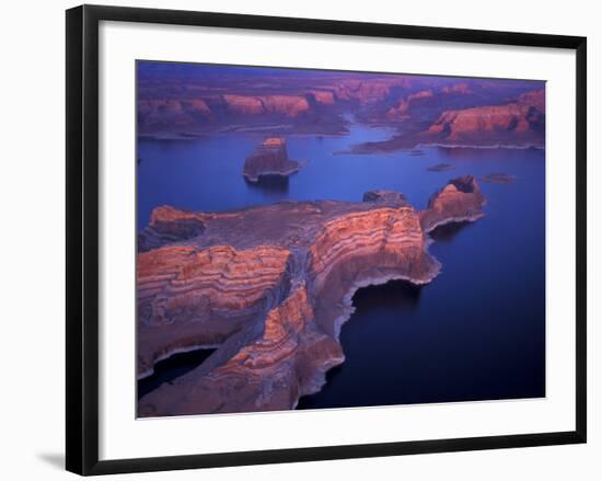 Aerial of Lake Powell, Glen Canyon NRA, Utah, USA-Art Wolfe-Framed Photographic Print