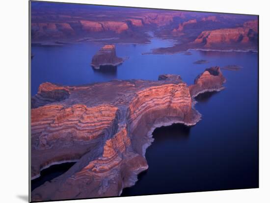 Aerial of Lake Powell, Glen Canyon NRA, Utah, USA-Art Wolfe-Mounted Photographic Print