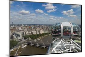 Aerial of London from London Eye, England.-Michele Niles-Mounted Photographic Print