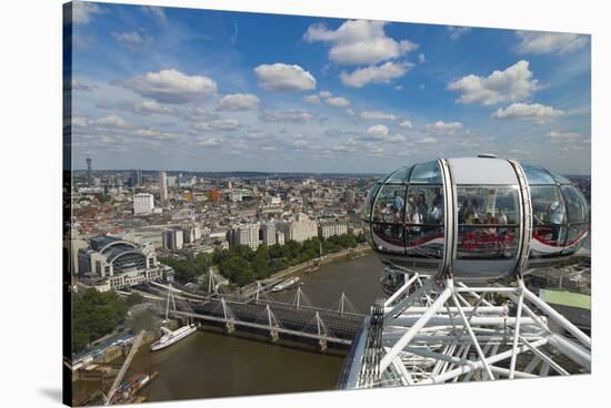 Aerial of London from London Eye, England.-Michele Niles-Stretched Canvas