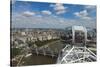 Aerial of London from London Eye, England.-Michele Niles-Stretched Canvas