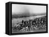 Aerial of Lower Manhattan and Hudson River-null-Framed Stretched Canvas