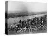 Aerial of Lower Manhattan and Hudson River-null-Stretched Canvas