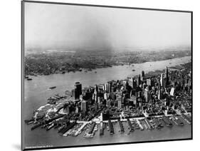 Aerial of Lower Manhattan and Hudson River-null-Mounted Photographic Print