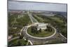 Aerial of Mall showing Lincoln Memorial, Washington Monument and the U.S. Capitol, Washington, D.C.-Carol Highsmith-Mounted Art Print