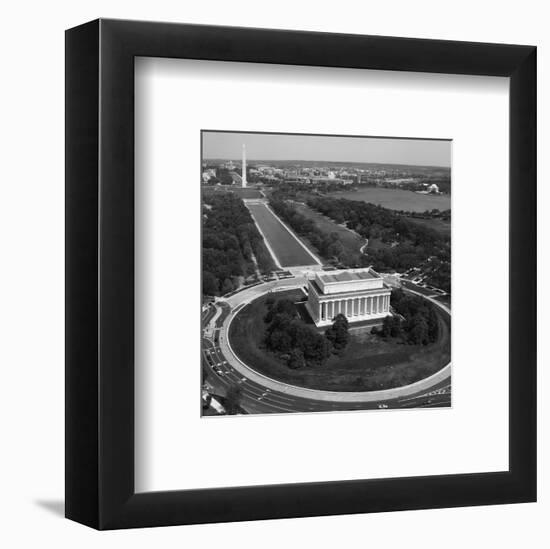 Aerial of Mall showing Lincoln Memorial, Washington Monument and the U.S. Capitol, Washington, D.C.-Carol Highsmith-Framed Art Print