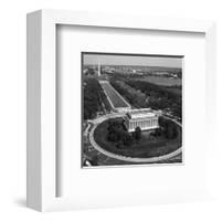 Aerial of Mall showing Lincoln Memorial, Washington Monument and the U.S. Capitol, Washington, D.C.-Carol Highsmith-Framed Art Print