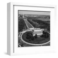 Aerial of Mall showing Lincoln Memorial, Washington Monument and the U.S. Capitol, Washington, D.C.-Carol Highsmith-Framed Art Print