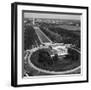 Aerial of Mall showing Lincoln Memorial, Washington Monument and the U.S. Capitol, Washington, D.C.-Carol Highsmith-Framed Art Print