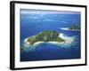 Aerial of Maolo Island, Mamanuca Islands, Fiji-David Wall-Framed Photographic Print