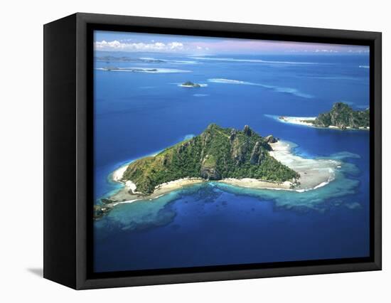 Aerial of Maolo Island, Mamanuca Islands, Fiji-David Wall-Framed Stretched Canvas