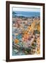 Aerial of Marina di Corricella at Sunset, Procida, Flegrean Islands, Campania, Italy, Europe-Neil Farrin-Framed Photographic Print