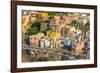 Aerial of Marina di Corricella, Procida, Flegrean Islands, Campania, Italy, Europe-Neil Farrin-Framed Photographic Print