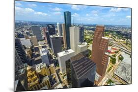 Aerial of Modern Buildings in Downtown Houston-Jorg Hackemann-Mounted Photographic Print