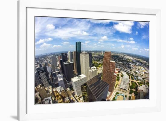 Aerial of Modern Buildings in Downtown Houston-Jorg Hackemann-Framed Photographic Print