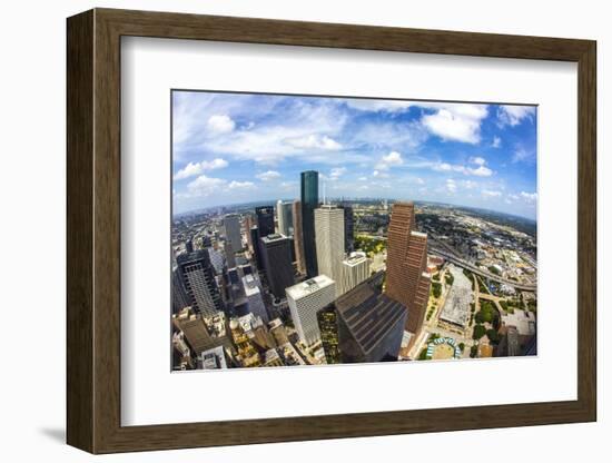 Aerial of Modern Buildings in Downtown Houston-Jorg Hackemann-Framed Photographic Print