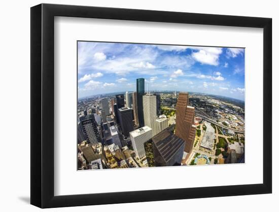 Aerial of Modern Buildings in Downtown Houston-Jorg Hackemann-Framed Photographic Print