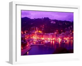 Aerial of Mountain Overlooking Portofino, Italy-Bill Bachmann-Framed Photographic Print