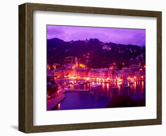 Aerial of Mountain Overlooking Portofino, Italy-Bill Bachmann-Framed Photographic Print