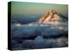 Aerial of Mt. Hood, Oregon Cascades, USA-Janis Miglavs-Stretched Canvas