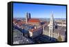 Aerial of Munich in Beautiful Weather-Jorg Hackemann-Framed Stretched Canvas