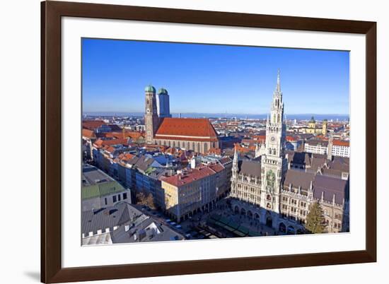 Aerial of Munich in Beautiful Weather-Jorg Hackemann-Framed Photographic Print