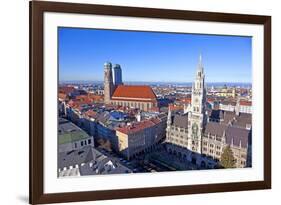 Aerial of Munich in Beautiful Weather-Jorg Hackemann-Framed Photographic Print