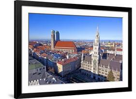 Aerial of Munich in Beautiful Weather-Jorg Hackemann-Framed Photographic Print