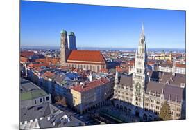 Aerial of Munich in Beautiful Weather-Jorg Hackemann-Mounted Photographic Print