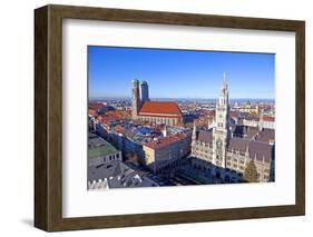 Aerial of Munich in Beautiful Weather-Jorg Hackemann-Framed Photographic Print