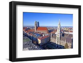 Aerial of Munich in Beautiful Weather-Jorg Hackemann-Framed Photographic Print