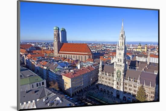 Aerial of Munich in Beautiful Weather-Jorg Hackemann-Mounted Photographic Print