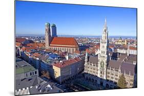 Aerial of Munich in Beautiful Weather-Jorg Hackemann-Mounted Photographic Print