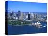 Aerial of Opera House and City, Sydney, Australia-Bill Bachmann-Stretched Canvas