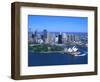 Aerial of Opera House and City, Sydney, Australia-Bill Bachmann-Framed Photographic Print