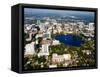 Aerial of Orlando Skyline and Lake Eola, Florida, USA-Bill Bachmann-Framed Stretched Canvas