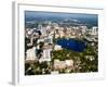 Aerial of Orlando Skyline and Lake Eola, Florida, USA-Bill Bachmann-Framed Photographic Print