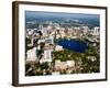 Aerial of Orlando Skyline and Lake Eola, Florida, USA-Bill Bachmann-Framed Photographic Print