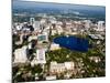 Aerial of Orlando Skyline and Lake Eola, Florida, USA-Bill Bachmann-Mounted Photographic Print
