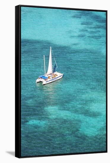 Aerial of riviera maya near Tulum, Quintana Roo, Mexico-Matteo Colombo-Framed Stretched Canvas