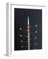 Aerial of Rowing Crew in Motion-Stuart Westmorland-Framed Photographic Print