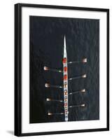 Aerial of Rowing Crew in Motion-Stuart Westmorland-Framed Photographic Print