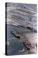 Aerial of Ships Docked in Port of Valdez-null-Stretched Canvas