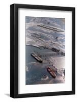 Aerial of Ships Docked in Port of Valdez-null-Framed Photographic Print