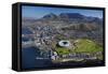 Aerial of Stadium, Golf Club, Table Mountain, Cape Town, South Africa-David Wall-Framed Stretched Canvas