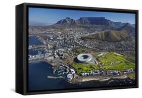 Aerial of Stadium, Golf Club, Table Mountain, Cape Town, South Africa-David Wall-Framed Stretched Canvas