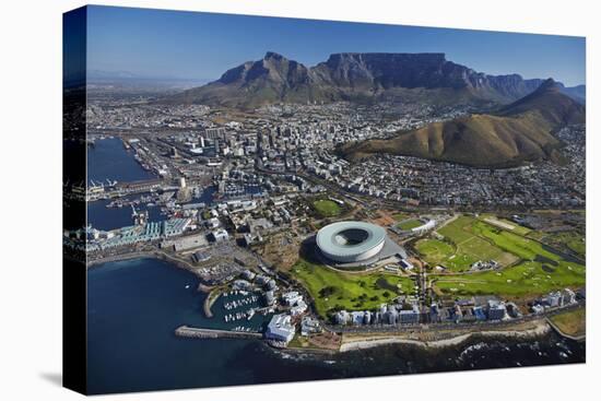 Aerial of Stadium, Golf Club, Table Mountain, Cape Town, South Africa-David Wall-Stretched Canvas