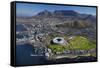 Aerial of Stadium, Golf Club, Table Mountain, Cape Town, South Africa-David Wall-Framed Stretched Canvas