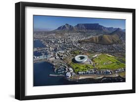 Aerial of Stadium, Golf Club, Table Mountain, Cape Town, South Africa-David Wall-Framed Photographic Print